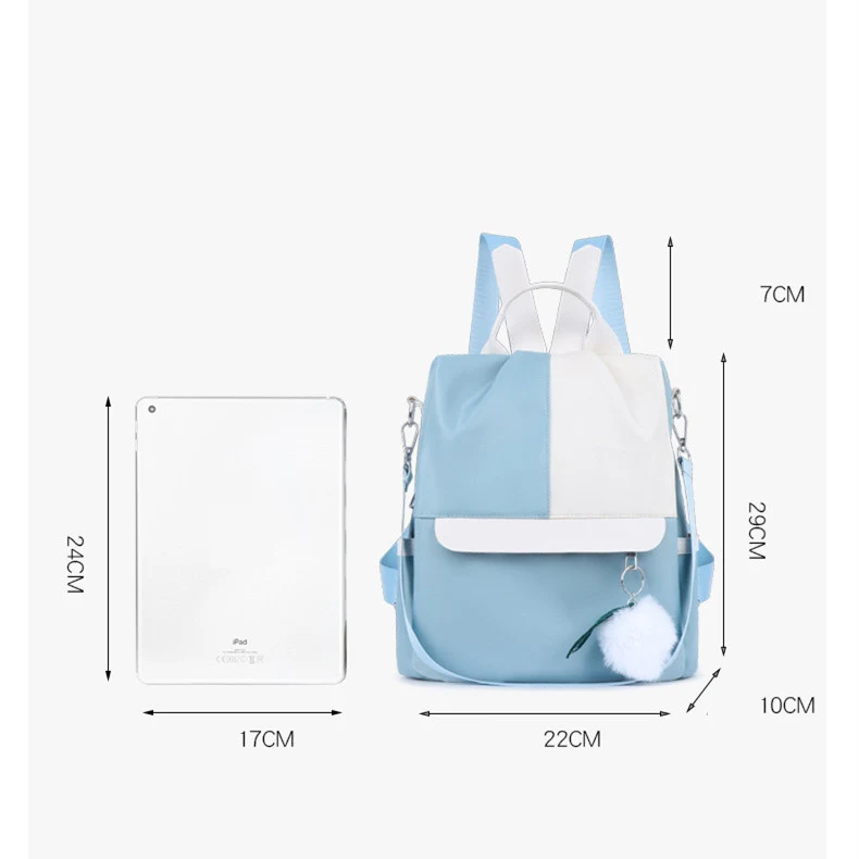 Sac à dos Oxford tendance pour femmes avec couleurs contrastées — Élégant, pratique et spacieux pour le quotidien, parfait pour le travail et voyages