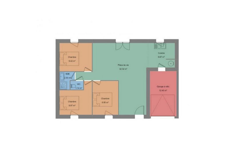  Vente Terrain + Maison - Terrain : 740m² - Maison : 69m² à Pleurtuit (35730) 