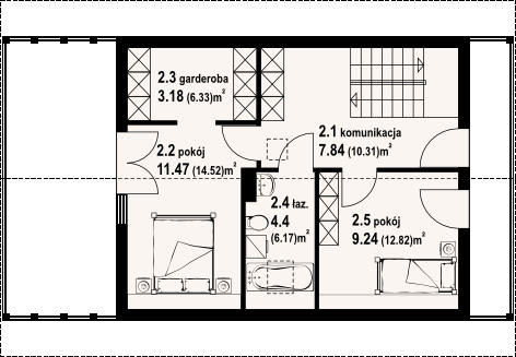 Bartnowice dw 5 - Rzut poddasza