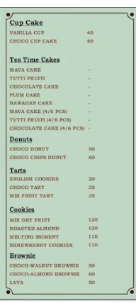 Kosten Patisseries menu 3