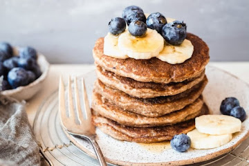 Banana Blueberry Pancakes