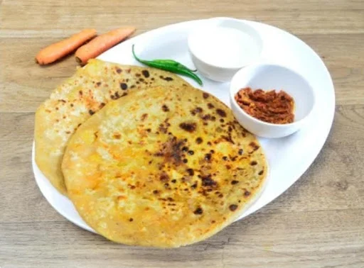 Aloo Gobhi Paratha (2 Pcs) With Curd & Pickle