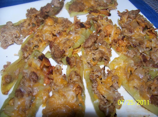 Sausage Stuffed Banana Peppers