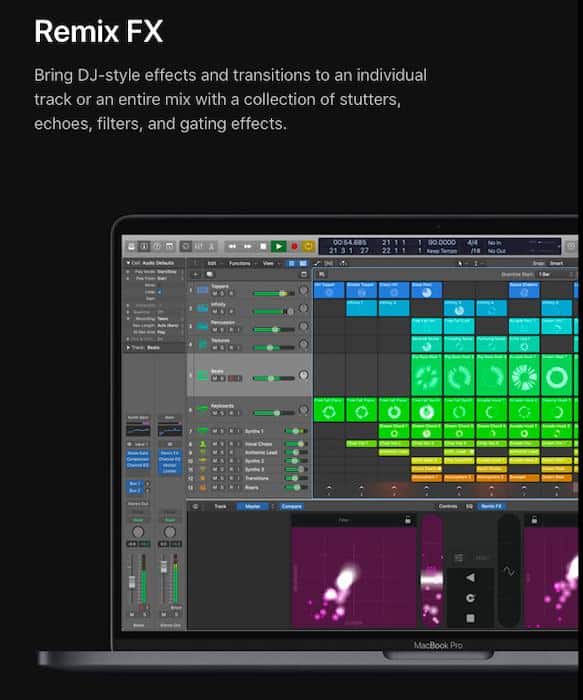 Fonctionnalités d'Apple Logic Pro X 