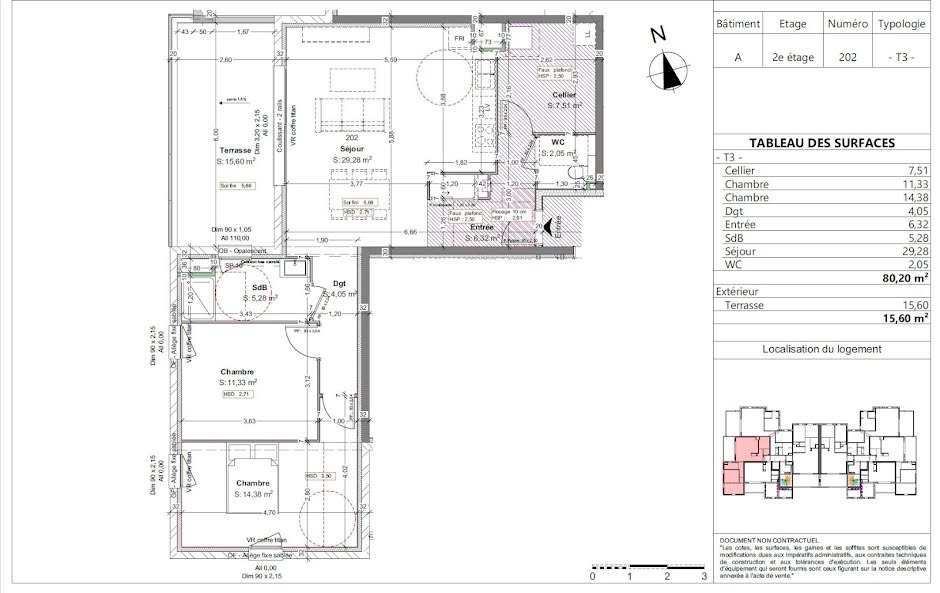 Vente appartement 3 pièces 80.2 m² à Saint-Marcellin (38160), 285 000 €