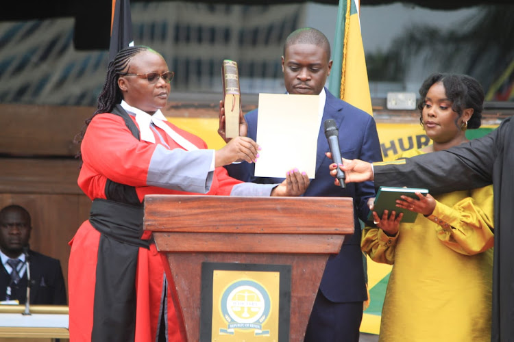 Johnson Sakaja is sworn as Nairobi governor.