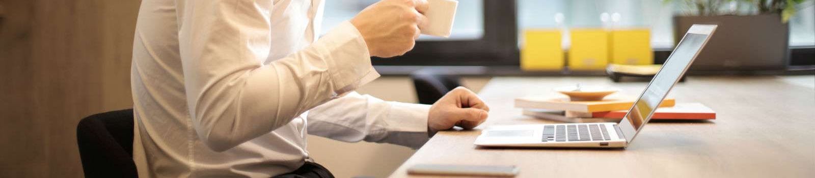 Laptop on desk