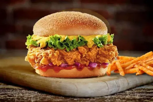 Dramatically Crispy Chicken Burger