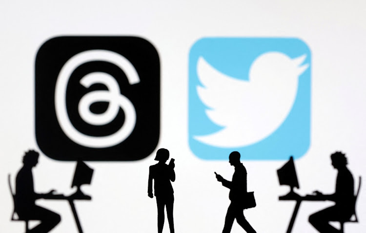 The logos of Meta's Threads and Twitter. Picture: DADO RUVIC/REUTERS