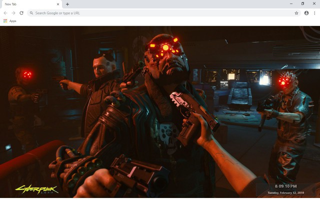 Cyberpunk 2077 New Tab Theme