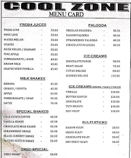 Cool Zone menu 1