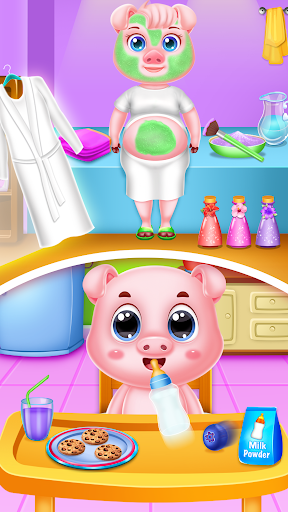 Screenshot Pinky pig mom newborn