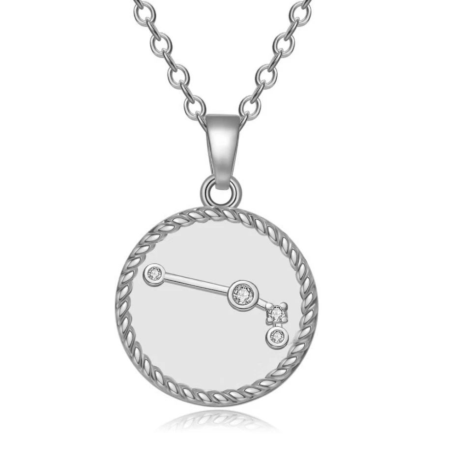 Nieuwe Twaalf Sterrenbeelden Beschermer Ketting Dames, Eenvoudige Mode Zirkonia, stijlvolle sieraden, perfect cadeau voor elke gelegenheid.