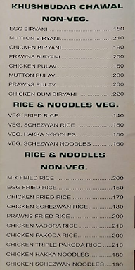 Vaibhav Stall menu 7