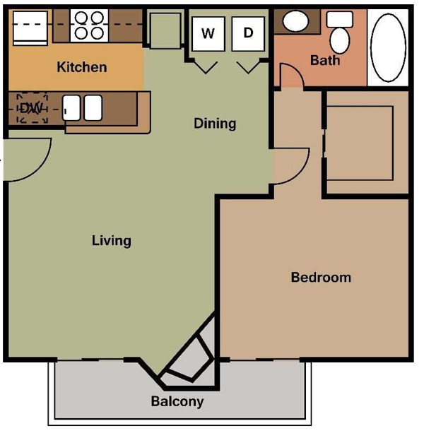 A2-D 1 Bed 1 Bath