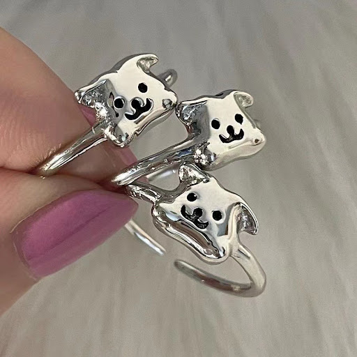 Title 3, Fashion Jewelry Simple Puppy Open Ring for Wome...