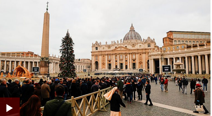 Huge queues build to see the former Pope lying in state at the Vatican