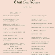 Bond''s Chill Out Zone menu 1