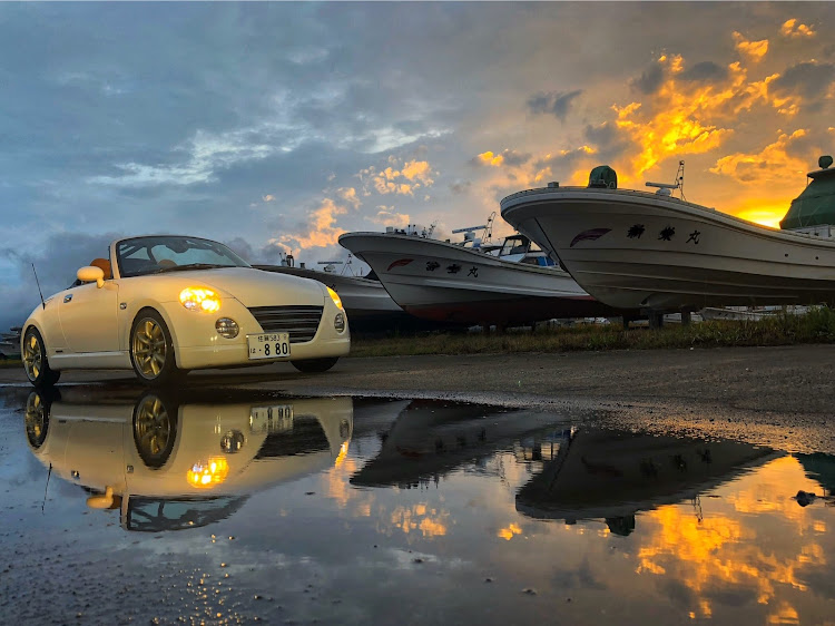 コペンの天気の子・夕焼けコラボ・雨の日ショット・リフレクション・有明海に関するカスタム事例の投稿画像2枚目