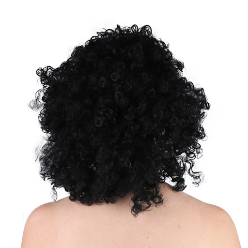 Title 4, Black Medium to Long Curly Wig, European and Am...