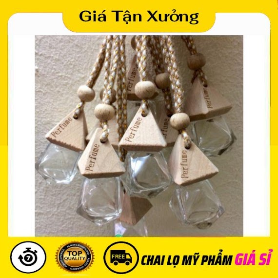 [Trùm Sỉ] Chai Lọ Đựng Tinh Dầu Treo Xe Kim Cương 10Ml Chiết Dầu Thơm , Phụ Kiện Du Lịch