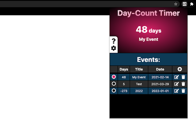 Day-Count Timer Extension Preview image 0