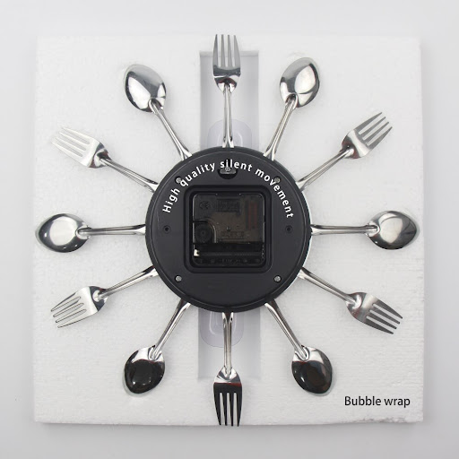 Title 12, Spoon Fork Wall Mounted Kitchen Clock