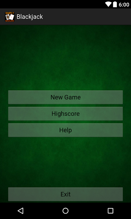 Android application Simply BlackJack screenshort