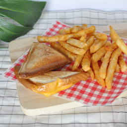 Grilled Cheese Sandwich with Fries