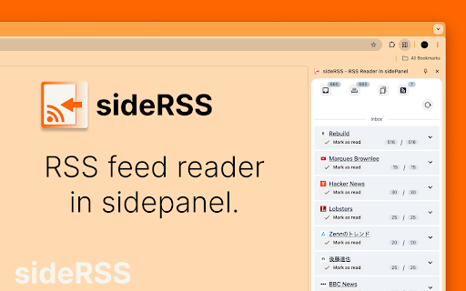 sideRSS - RSS Reader in sidePanel
