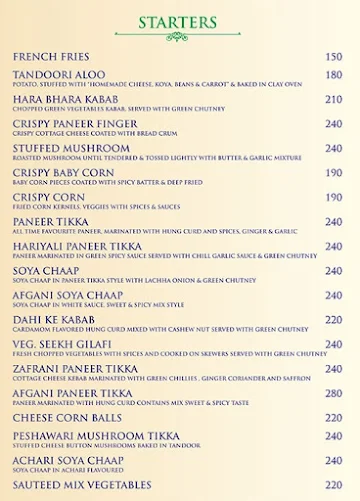 Blue Pluto Restaurant menu 