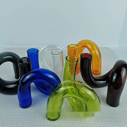 Title 2, Snail shaped glass vase for flower decoration a...