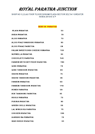 Paratha Junction menu 2