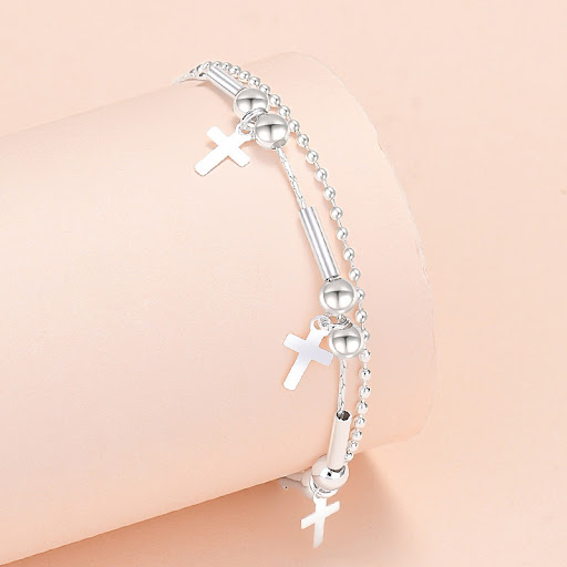 Title 19, Womens Fashion Silver Plated Geometric Bracele...