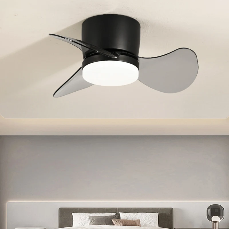Mini plafondventilator voor binnen met LED-licht, 22 inch. Ideaal voor kleine ruimtes. Stil en efficiënt, biedt verlichting en ventilatie.