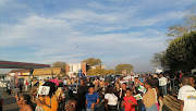 Hundreds of people line the streets of Ulundi as the body of Prince Mangosuthu Buthelezi leaves the mortuary for his home, about 15km away