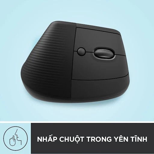 Chuột công thái học không dây Logitech Lift Vertical - Bluetooth | USB, giảm ồn, Win/ Mac