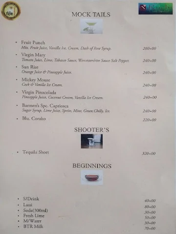 Chandrama Restaurant & Bar menu 