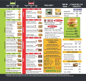 Da Pizza Maker menu 