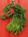 Green grass horse head
