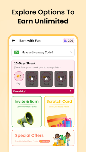 Screenshot mWin Earn Money App