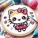 Kawaii Crossstitch Coloring