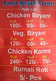 Aamir Biryani Corner menu 1