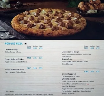 Domino's Pizza menu 