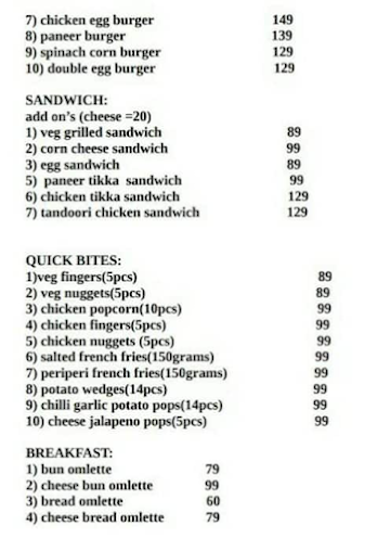 Temperature menu 