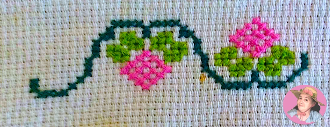 Flowers in cross stitch 