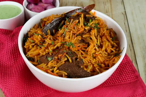 Mutton Dum Biryani With Chutney