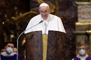 Pope Francis said on Sunday that Ukrainian cities risked 