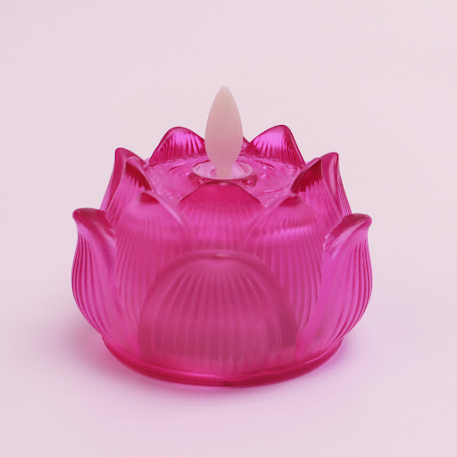 Title 15, Glass Electronic Lotus Lamp Simulation Flame Sw...