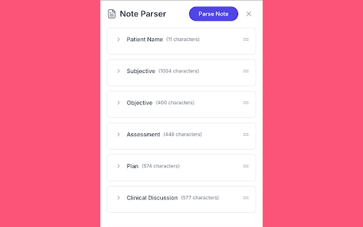 Clinical Note Parser